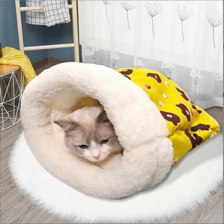 ( 1pes) cozy warm sleeping bag for cats